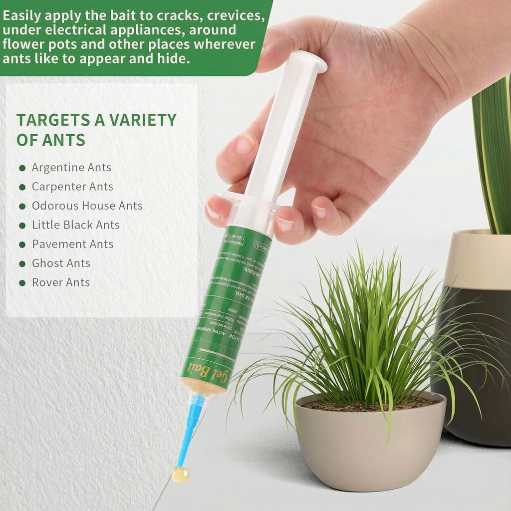 Garsum Ant Gel Bait Ready-to-Use 30g Indoor & Outdoor Ant Control Solution 1 Tube for Effective Infestation Management