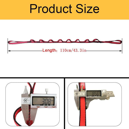 2pcs Daisy Chains, Yoga Hammock Extension Strap, 23KN Adjustable Nylon Climbing Sling Fitness Pilates and Exercise Extend Band