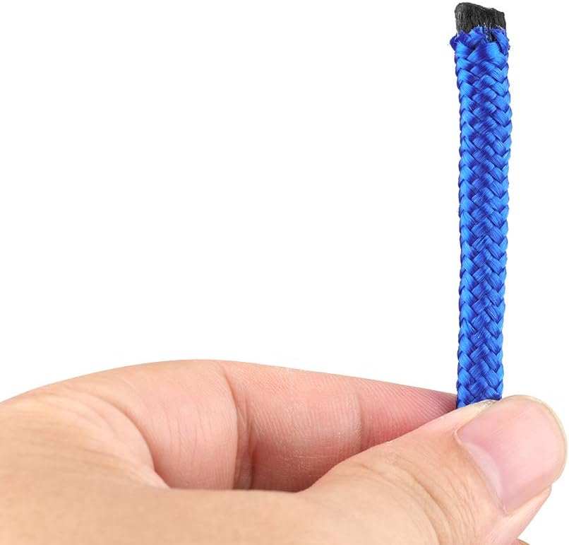 Blue Nylon Cord 6mm, 30m Braided Hanging Rope - Strong Traction Tying Rope for Camping, Survival, Gardening, Bundling, Workshop, Outdoor Multipurpose Utility